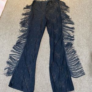 REVOLVE X MICHAEL COSTELLO lace fringe pants Size M